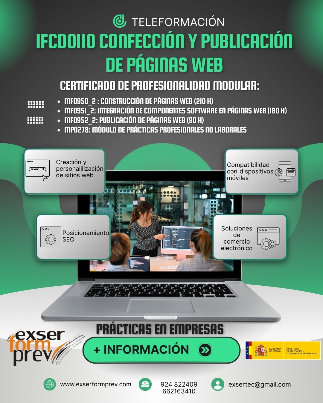 CONFECCIÓN Y PUBLICACIÓN DE PÁGINAS WEB
ONLINE